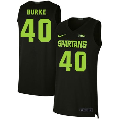 Men Michigan State Spartans NCAA #40 Braden Burke Black Authentic Nike Stitched College Basketball Jersey VX32U70KW